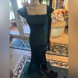 Elegant Green Evening Dress Faeriesty xs new